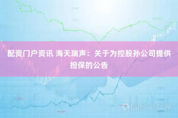 配资门户资讯 海天瑞声：关于为控股孙公司提供担保的公告